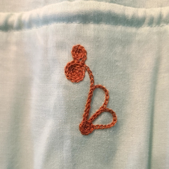 MODA International GORGEOUS Aquamarine &gold embroidery tunic szM - Picture 9 of 9